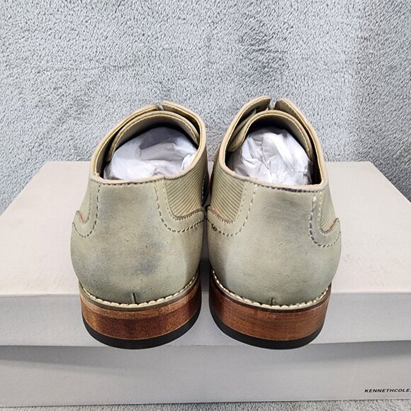 Kenneth Cole Shoes Mens Size 8 Curtis Buck Taupe Faux Leather Oxford *NWT* main image 10